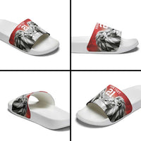 Kenya Rugby Custom Slide Sandals Red Kenyan 22-23 Motif - Wonder Print Shop