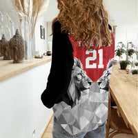 Kenya Rugby Custom Women Casual Shirt Red Kenyan 22-23 Motif - Wonder Print Shop