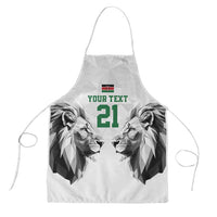 Kenya Rugby Custom Apron White Kenyan 22-23 Motif - Wonder Print Shop