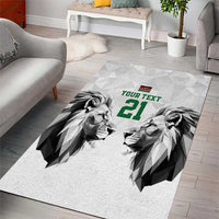 Kenya Rugby Custom Area Rug White Kenyan 22-23 Motif - Wonder Print Shop