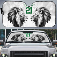 Kenya Rugby Custom Auto Sun Shade White Kenyan 22-23 Motif - Wonder Print Shop