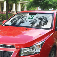 Kenya Rugby Custom Auto Sun Shade White Kenyan 22-23 Motif - Wonder Print Shop