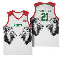 Kenya Rugby Custom Basketball Jersey White Kenyan 22-23 Motif - Wonder Print Shop