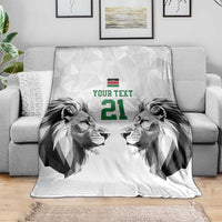Kenya Rugby Custom Blanket White Kenyan 22-23 Motif - Wonder Print Shop