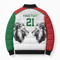 Kenya Rugby Custom Bomber Puffer Jacket White Kenyan 22-23 Motif - Wonder Print Shop