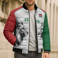 Kenya Rugby Custom Bomber Puffer Jacket White Kenyan 22-23 Motif - Wonder Print Shop