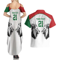 Kenya Rugby Custom Couples Matching Summer Maxi Dress and Hawaiian Shirt White Kenyan 22-23 Motif - Wonder Print Shop