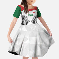 Kenya Rugby Custom Family Matching Off Shoulder Maxi Dress and Hawaiian Shirt White Kenyan 22-23 Motif - Wonder Print Shop