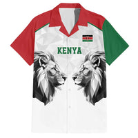 Kenya Rugby Custom Family Matching Short Sleeve Bodycon Dress and Hawaiian Shirt White Kenyan 22-23 Motif - Wonder Print Shop