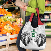 Kenya Rugby Custom Grocery Bag White Kenyan 22-23 Motif - Wonder Print Shop
