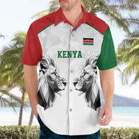 Kenya Rugby Custom Hawaiian Shirt White Kenyan 22-23 Motif - Wonder Print Shop