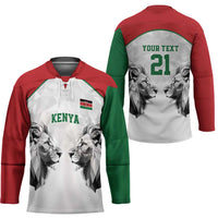 Kenya Rugby Custom Hockey Jersey White Kenyan 22-23 Motif - Wonder Print Shop