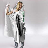 Kenya Rugby Custom Hooded Blanket White Kenyan 22-23 Motif - Wonder Print Shop