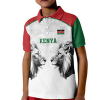 Kenya Rugby Custom Kid Polo Shirt White Kenyan 22-23 Motif - Wonder Print Shop