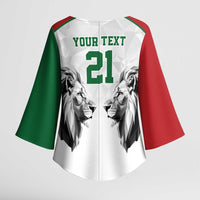 Kenya Rugby Custom Kimono Sleeve Blouse White Kenyan 22-23 Motif - Wonder Print Shop