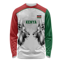 Kenya Rugby Custom Long Sleeve Shirt White Kenyan 22-23 Motif - Wonder Print Shop