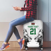 Kenya Rugby Custom Luggage Cover White Kenyan 22-23 Motif - Wonder Print Shop