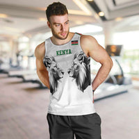 Kenya Rugby Custom Men Tank Top White Kenyan 22-23 Motif - Wonder Print Shop