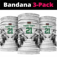 Kenya Rugby Custom Neck Gaiter White Kenyan 22-23 Motif - Wonder Print Shop