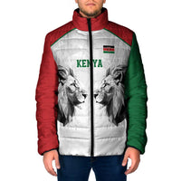 Kenya Rugby Custom Padded Jacket White Kenyan 22-23 Motif - Wonder Print Shop