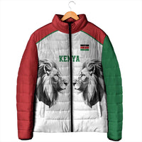 Kenya Rugby Custom Padded Jacket White Kenyan 22-23 Motif - Wonder Print Shop