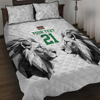 Kenya Rugby Custom Quilt Bed Set White Kenyan 22-23 Motif - Wonder Print Shop