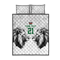 Kenya Rugby Custom Quilt Bed Set White Kenyan 22-23 Motif - Wonder Print Shop