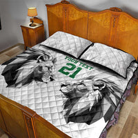 Kenya Rugby Custom Quilt Bed Set White Kenyan 22-23 Motif - Wonder Print Shop