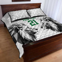 Kenya Rugby Custom Quilt Bed Set White Kenyan 22-23 Motif - Wonder Print Shop