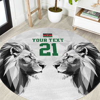Kenya Rugby Custom Round Carpet White Kenyan 22-23 Motif - Wonder Print Shop