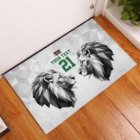 Kenya Rugby Custom Rubber Doormat White Kenyan 22-23 Motif - Wonder Print Shop