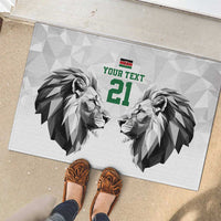 Kenya Rugby Custom Rubber Doormat White Kenyan 22-23 Motif - Wonder Print Shop
