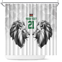 Kenya Rugby Custom Shower Curtain White Kenyan 22-23 Motif - Wonder Print Shop