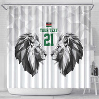Kenya Rugby Custom Shower Curtain White Kenyan 22-23 Motif - Wonder Print Shop