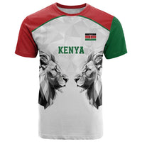 Kenya Rugby Custom T Shirt White Kenyan 22-23 Motif - Wonder Print Shop