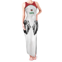 Kenya Rugby Custom Tank Maxi Dress White Kenyan 22-23 Motif - Wonder Print Shop
