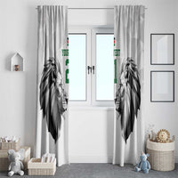 Kenya Rugby Custom Window Curtain White Kenyan 22-23 Motif - Wonder Print Shop