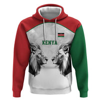 Kenya Rugby Custom Zip Hoodie White Kenyan 22-23 Motif - Wonder Print Shop