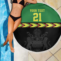 Malawi Cricket Custom Beach Blanket Malawi Chevron Pattern - Wonder Print Shop