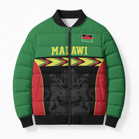 Malawi Cricket Custom Bomber Puffer Jacket Malawi Chevron Pattern - Wonder Print Shop