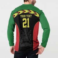 Malawi Cricket Custom Button Sweatshirt Malawi Chevron Pattern - Wonder Print Shop