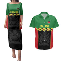 Malawi Cricket Custom Couples Matching Puletasi and Hawaiian Shirt Malawi Chevron Pattern - Wonder Print Shop