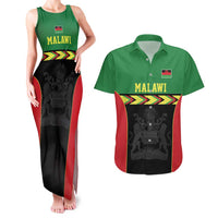 Malawi Cricket Custom Couples Matching Tank Maxi Dress and Hawaiian Shirt Malawi Chevron Pattern - Wonder Print Shop