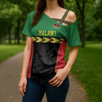 Malawi Cricket Custom Cross Shoulder Shirt Malawi Chevron Pattern - Wonder Print Shop
