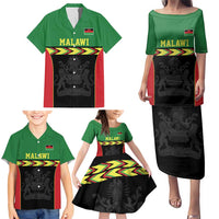 Malawi Cricket Custom Family Matching Puletasi and Hawaiian Shirt Malawi Chevron Pattern - Wonder Print Shop
