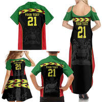 Malawi Cricket Custom Family Matching Summer Maxi Dress and Hawaiian Shirt Malawi Chevron Pattern - Wonder Print Shop