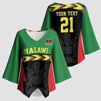 Malawi Cricket Custom Kimono Sleeve Blouse Malawi Chevron Pattern - Wonder Print Shop