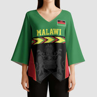 Malawi Cricket Custom Kimono Sleeve Blouse Malawi Chevron Pattern - Wonder Print Shop
