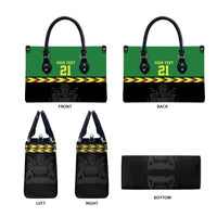 Malawi Cricket Custom Leather Bag Malawi Chevron Pattern - Wonder Print Shop