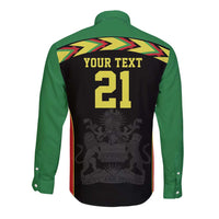 Malawi Cricket Custom Long Sleeve Button Shirt Malawi Chevron Pattern - Wonder Print Shop